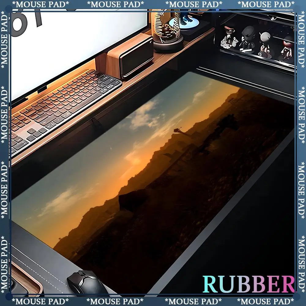 Anime F_Fallout 3 Oversized MousePad Gaming Keyboard Pad Oversized 1200X600MM XXXL Desk mat Game Accessories Lock Edge Mouse Pad
