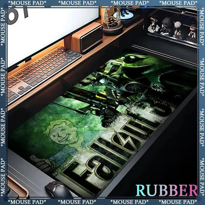 Anime F_Fallout 3 Oversized MousePad Gaming Keyboard Pad Oversized 1200X600MM XXXL Desk mat Game Accessories Lock Edge Mouse Pad