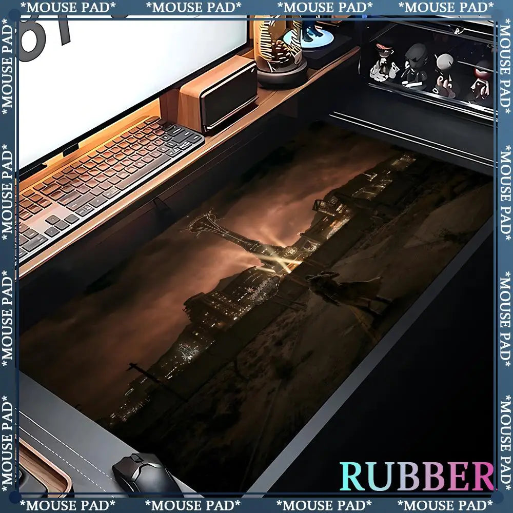 Anime F_Fallout 3 Oversized MousePad Gaming Keyboard Pad Oversized 1200X600MM XXXL Desk mat Game Accessories Lock Edge Mouse Pad