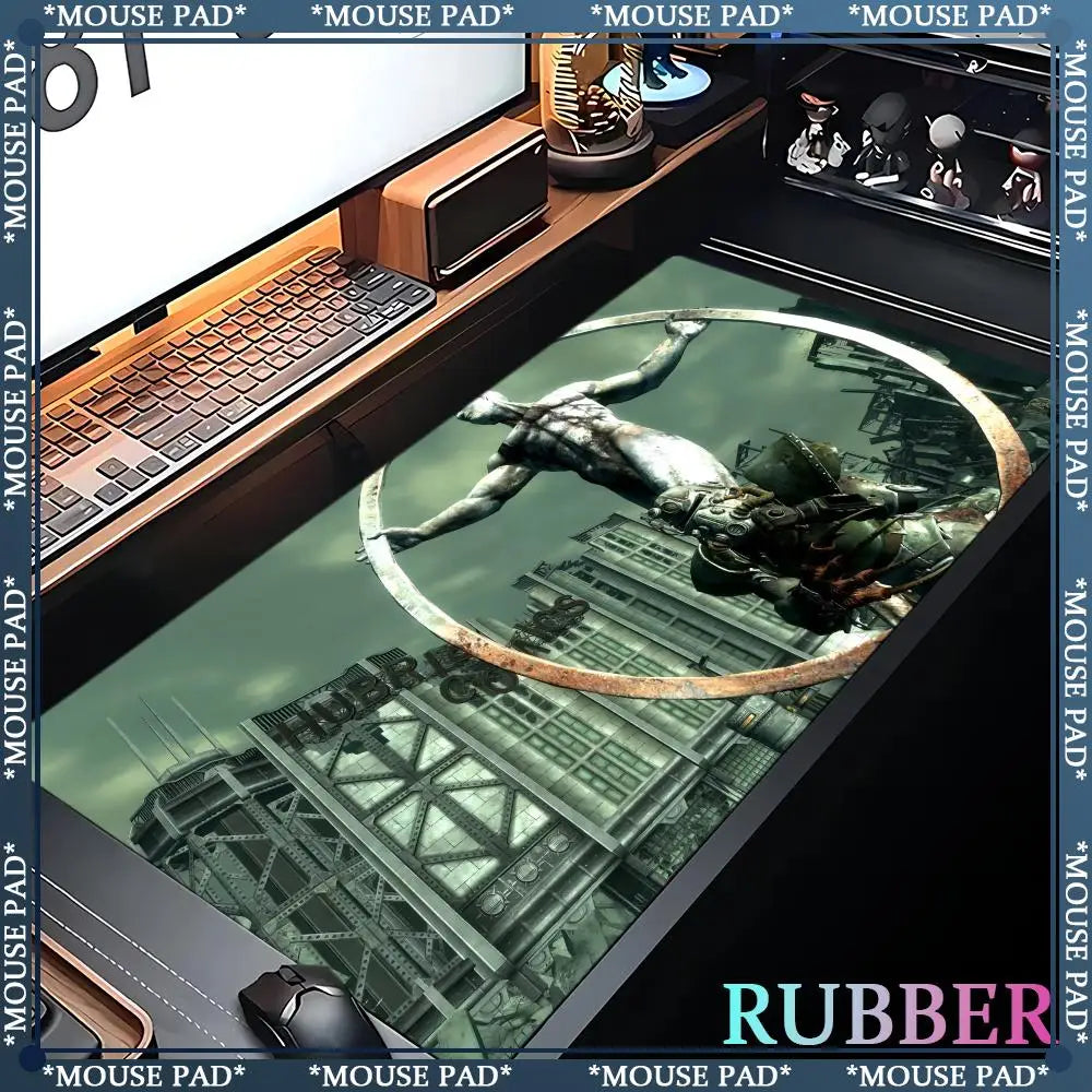 Anime F_Fallout 3 Oversized MousePad Gaming Keyboard Pad Oversized 1200X600MM XXXL Desk mat Game Accessories Lock Edge Mouse Pad