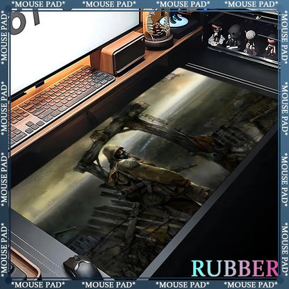 Anime F_Fallout 3 Oversized MousePad Gaming Keyboard Pad Oversized 1200X600MM XXXL Desk mat Game Accessories Lock Edge Mouse Pad