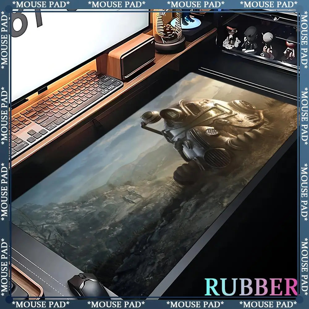 Anime F_Fallout 3 Oversized MousePad Gaming Keyboard Pad Oversized 1200X600MM XXXL Desk mat Game Accessories Lock Edge Mouse Pad