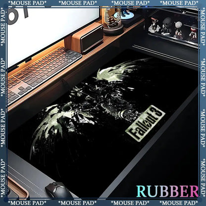 Anime F_Fallout 3 Oversized MousePad Gaming Keyboard Pad Oversized 1200X600MM XXXL Desk mat Game Accessories Lock Edge Mouse Pad